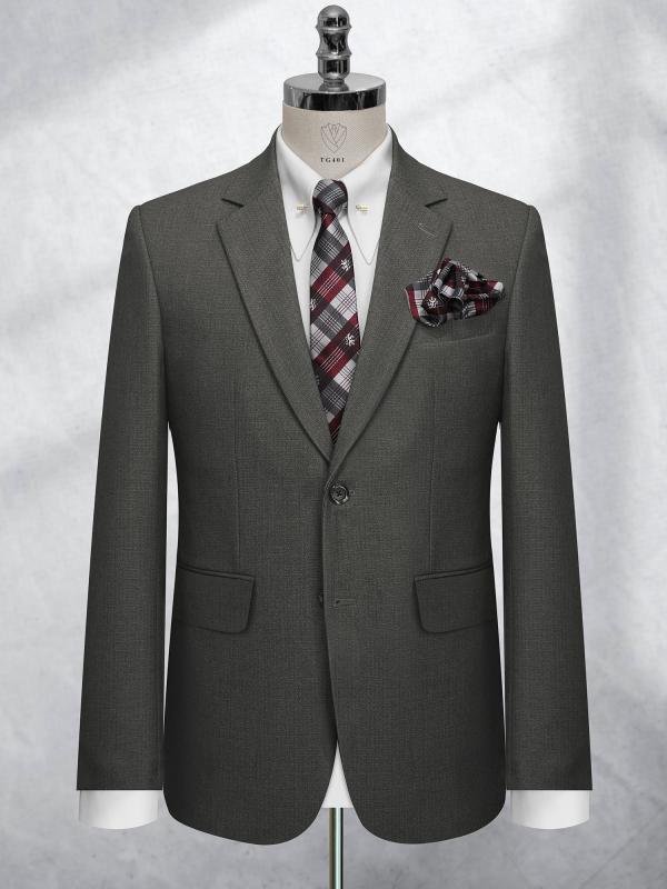 Bộ Suit Nâu Rêu Phối Màu 2 Nút Classic Fit TGS401